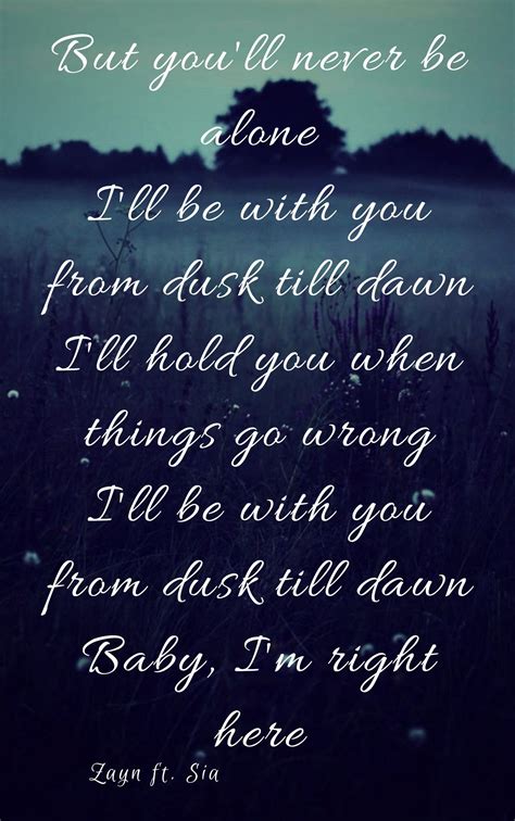 lyrics for dusk till dawn